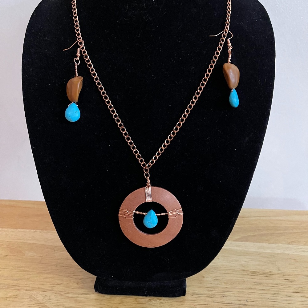 3 Piece set,  earrings and necklace